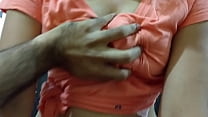 Indian gf boobs press and sex
